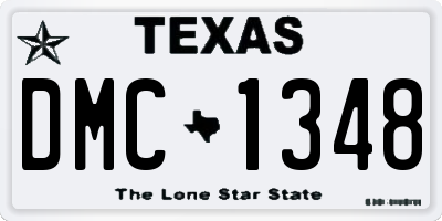 TX license plate DMC1348