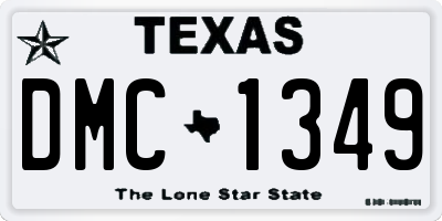 TX license plate DMC1349