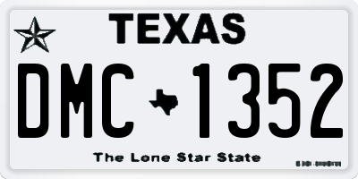 TX license plate DMC1352