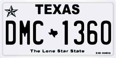 TX license plate DMC1360