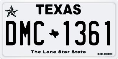 TX license plate DMC1361