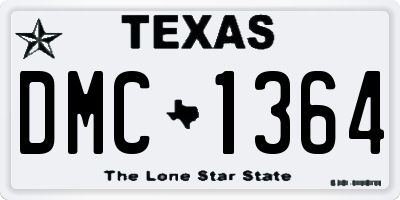 TX license plate DMC1364