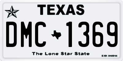 TX license plate DMC1369