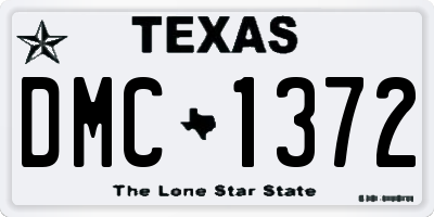 TX license plate DMC1372