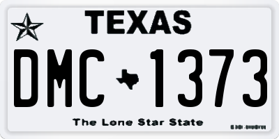 TX license plate DMC1373