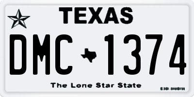 TX license plate DMC1374