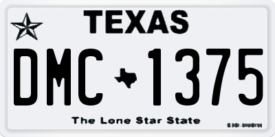 TX license plate DMC1375