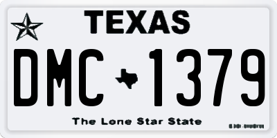 TX license plate DMC1379