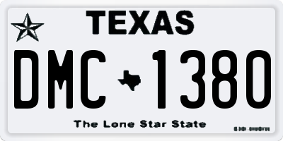 TX license plate DMC1380