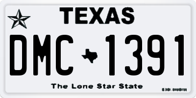 TX license plate DMC1391