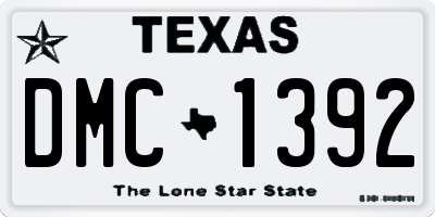 TX license plate DMC1392