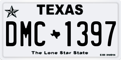TX license plate DMC1397