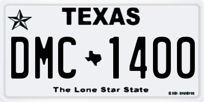 TX license plate DMC1400