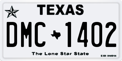 TX license plate DMC1402