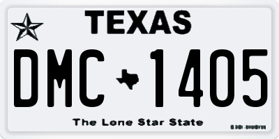 TX license plate DMC1405
