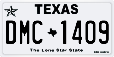 TX license plate DMC1409