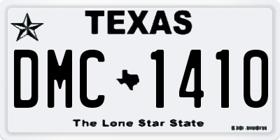 TX license plate DMC1410