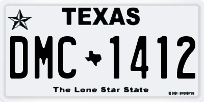 TX license plate DMC1412