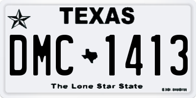 TX license plate DMC1413