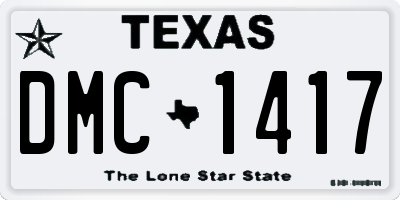 TX license plate DMC1417