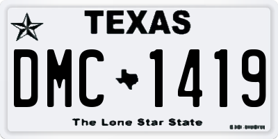 TX license plate DMC1419