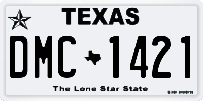 TX license plate DMC1421