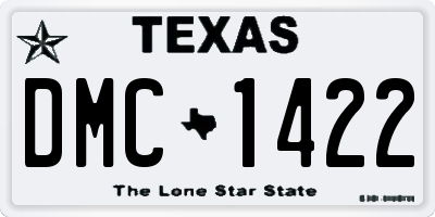 TX license plate DMC1422