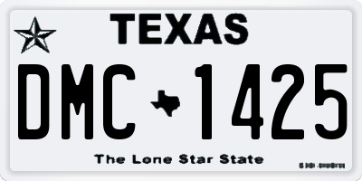 TX license plate DMC1425