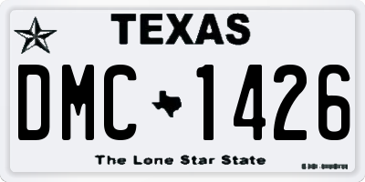 TX license plate DMC1426