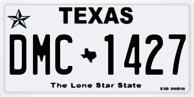 TX license plate DMC1427