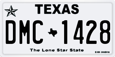 TX license plate DMC1428