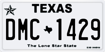 TX license plate DMC1429