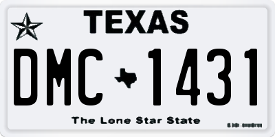 TX license plate DMC1431