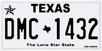 TX license plate DMC1432