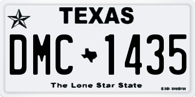 TX license plate DMC1435