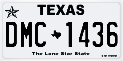 TX license plate DMC1436