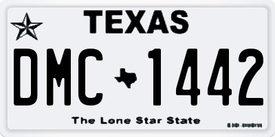 TX license plate DMC1442