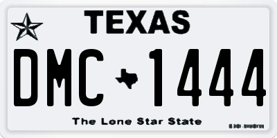 TX license plate DMC1444