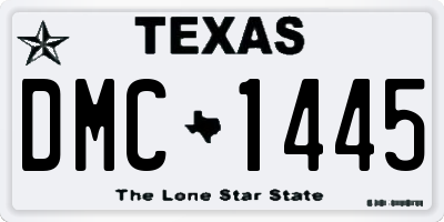 TX license plate DMC1445