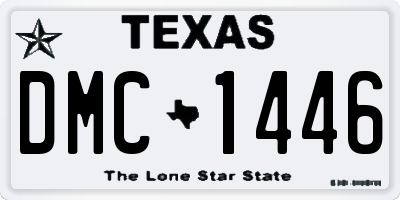 TX license plate DMC1446