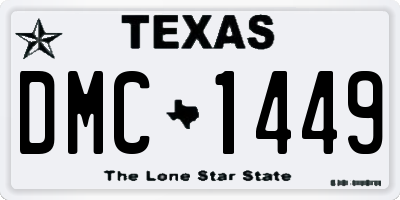 TX license plate DMC1449