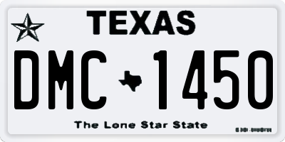 TX license plate DMC1450