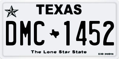 TX license plate DMC1452