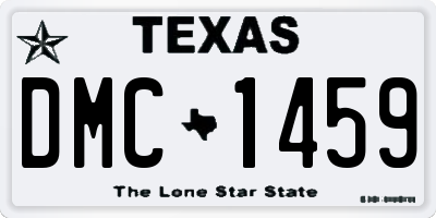 TX license plate DMC1459