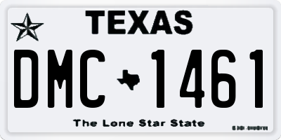 TX license plate DMC1461