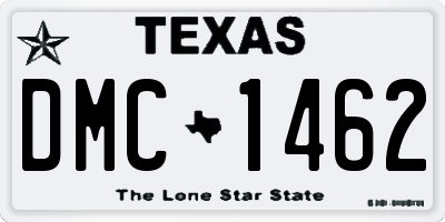 TX license plate DMC1462