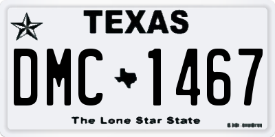 TX license plate DMC1467