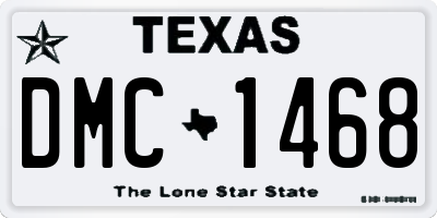 TX license plate DMC1468