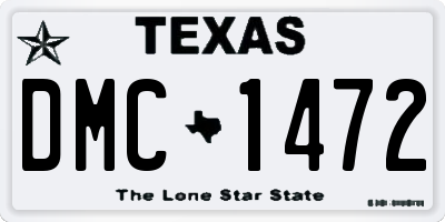 TX license plate DMC1472