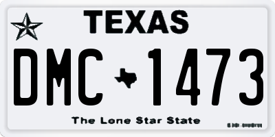 TX license plate DMC1473